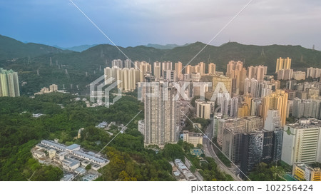 the residential area Kwai Chung Estate, hk April 30 2023 the residential area Kwai Chung Estate, hk April 30 2023 102256424