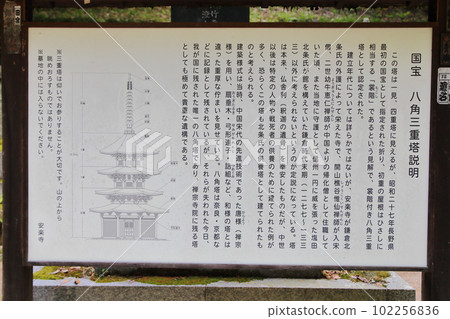National Treasure Anrakuji Octagonal Three-storied Pagoda 102256836