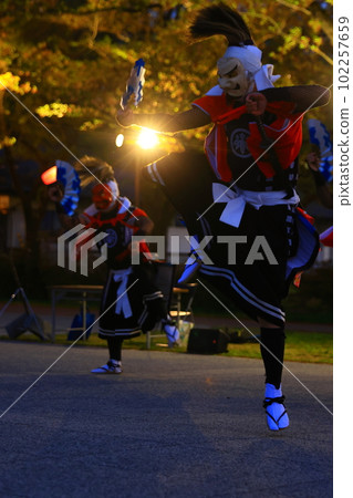 Kitakami City, Iwate Prefecture Folk Performing Arts Demon Dance 102257659