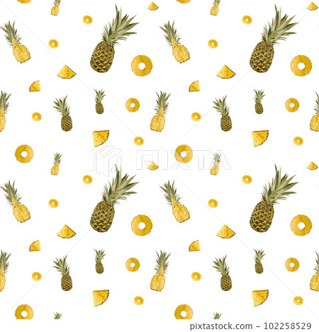 Pineapple yellow fruit simple pattern a watercolor Pineapple yellow fruit simple pattern a watercolor 102258529