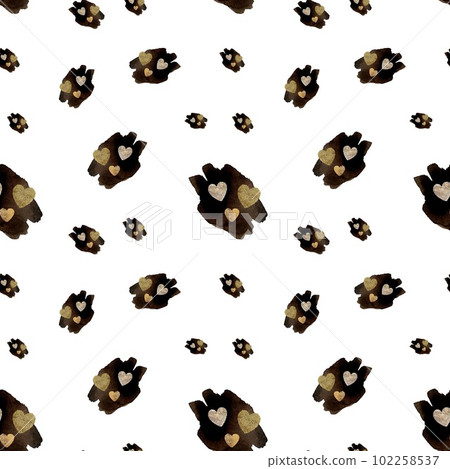 Blot black gold heart seamless pattern watercolor Blot black gold heart seamless pattern watercolor 102258537