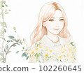 花叢中微笑的女孩 102260645