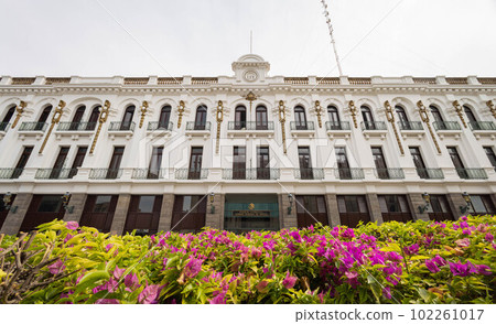Daytime view of Edificio Luis Manuel Rojas with flower blossom 102261017