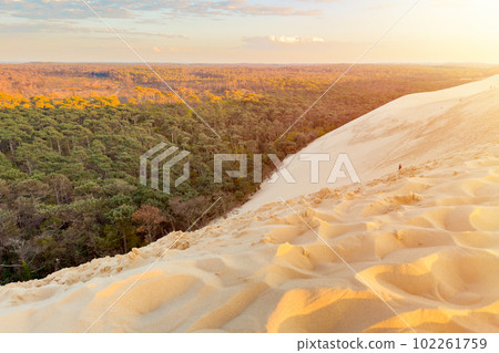 Dune du Pilat, the biggest sand dune in Europe, France. 102261759
