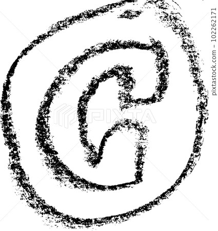 Chalk Textured Round Phone Icon 102262171
