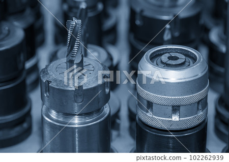 Close-up scene the rough cutter for CNC milling machine. 102262939