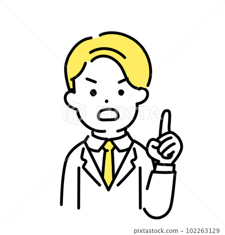 插畫系列可愛的人_上班族男_小心 102263129