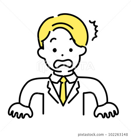 插圖系列可愛的人_男性上班族_驚訝 插圖系列可愛的人_男性上班族_驚訝 102263148