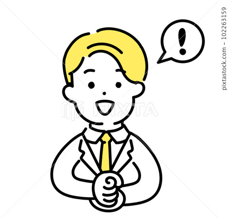 插圖系列可愛的人_男性上班族_閃光 102263159