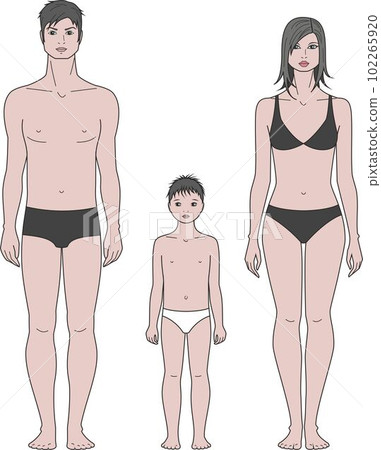 Male, female, childs figure templates. 102265920