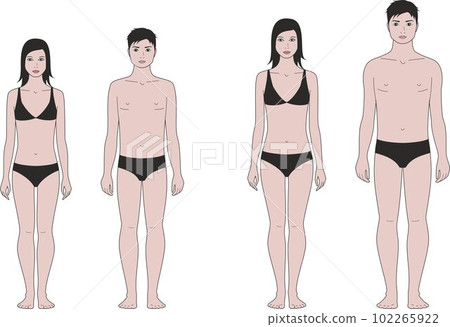Male and female teenager figure. 102265922