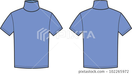Mens short sleeve turtleneck. Front and back. Mens short sleeve turtleneck. Front and back. 102265972