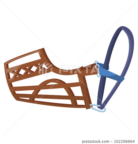 A muzzle for a dog. vector illustration on a white background A muzzle for a dog. vector illustration on a white background 102266664