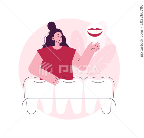 Teeth wear silicone trainer abstract concept vector illustration. Invisible orthodontic braces, silicon teeth wear, dental training, dental care, crowded tooth treatment method abstract metaphor. Teeth wear silicone trainer abstract concept vector illustration. Invisible orthodontic braces, silicon teeth wear, dental training, dental care, crowded tooth treatment method abstract metaphor. 102266796