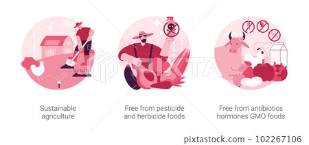 Curbside pickup abstract concept vector illustration set. Place your order online, call for load products, get supplies without leaving your car, safe grocery pick-up, quickservice abstract metaphor. 102267106