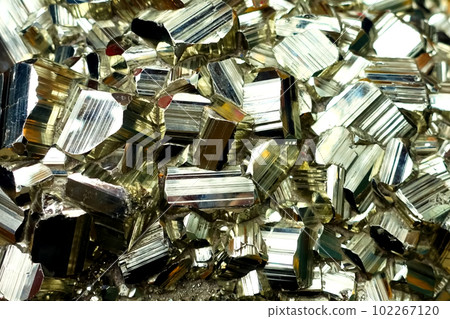 Pyrite crystals of beautiful shape, piece of pyrite. Pyrite crystals of beautiful shape, piece of pyrite. 102267120
