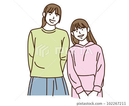 微笑友好的女孩 微笑友好的女孩 102267211