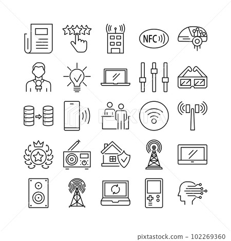 設備人工智能技術圖標集 102269360