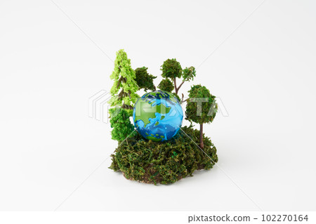 Glass Earth White Background 102270164