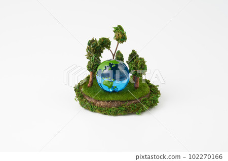 Glass Earth White Background 102270166
