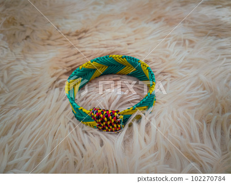 Woven wooden bracelet. Hipster fashion Woven wooden bracelet. Hipster fashion 102270784