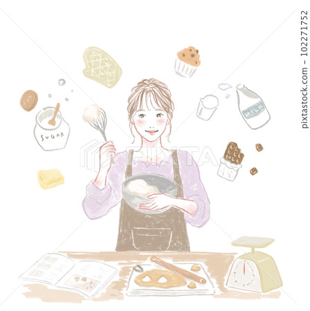 做糖果的女人/天然/糖果/有背景 102271752