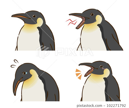 emperor penguin emotion set 102271792