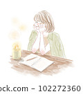 寫日記的女人/香薰蠟燭/放鬆/自然 102272360