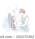 彈鋼琴的女人/表演/明星鋼琴家/淡藍色 102272362