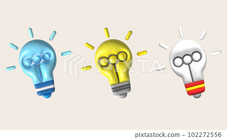 Illustration 3D. Light Bulb Or Concept Idea. 102272556