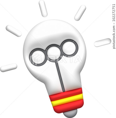 Illustration 3D. Light Bulb Or Concept Idea. Illustration 3D. Light Bulb Or Concept Idea. 102272751