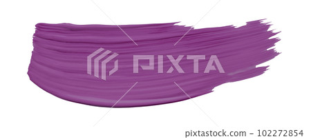 Purple paintbrush isolated on white background. Dark purple color. Purple paintbrush isolated on white background. Dark purple color. 102272854