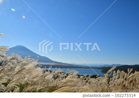 Mt.Fuji and Lake Yamanaka from Panoramadai 102273314