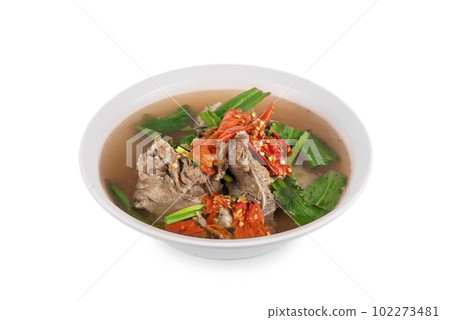 pork bone with chili and vegetables pork bone with chili and vegetables 102273481