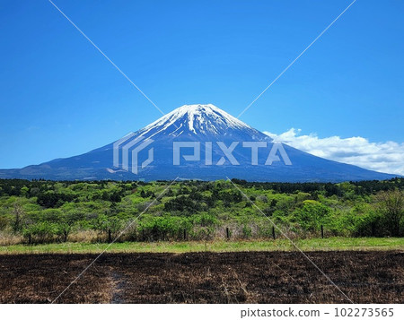 草原上的富士山風光 102273565