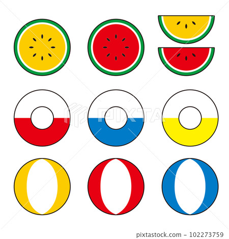 夏天圖標插圖集 102273759