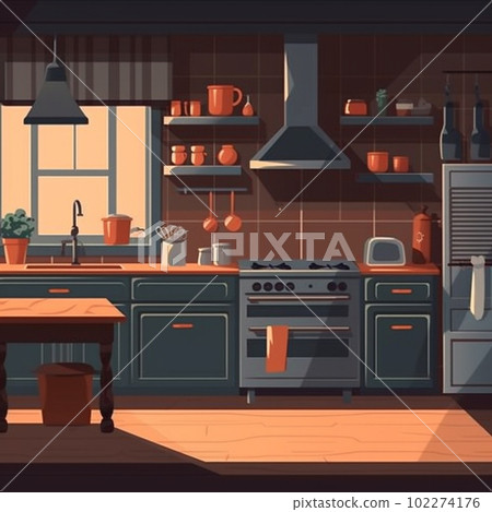 vector graphics kitchen vector graphics kitchen 102274176