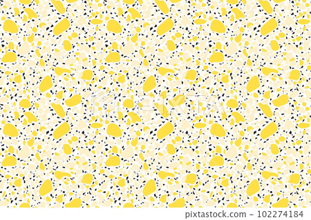 Yellow terrazzo pattern seamless background illustration AI image 102274184