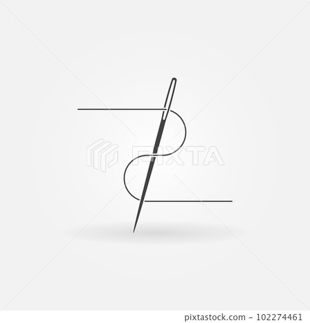 Needle and thread vector icon 102274461