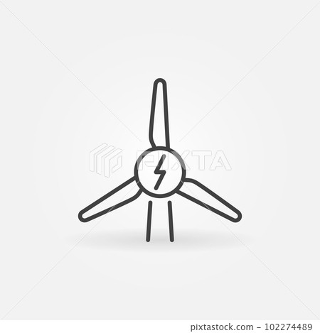 Wind Turbine vector energy concept outline icon - Stock Illustration ...