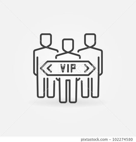 VIP people vector concept icon in thin line style - Stock Illustration ...