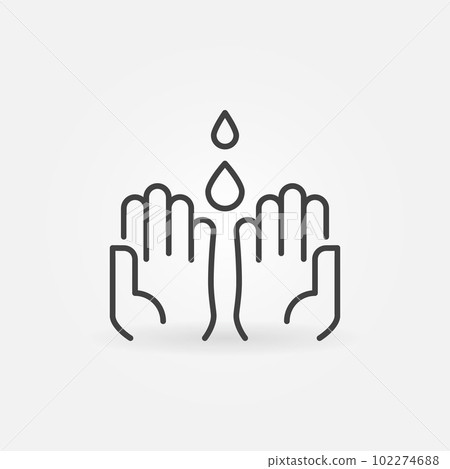 Wash Hands outline vector concept icon Wash Hands outline vector concept icon 102274688