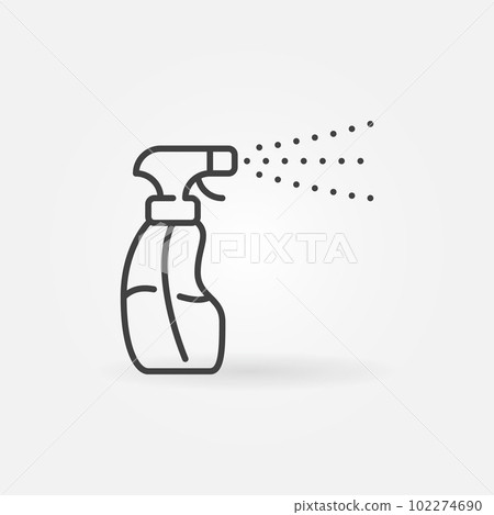Window and Glass Cleaner outline vector concept icon Window and Glass Cleaner outline vector concept icon 102274690