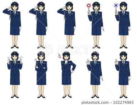 制服(裙)女警全身套裝1 制服(裙)女警全身套裝1 102274963