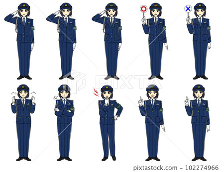 Uniform (slacks) female police whole body set 1 102274966