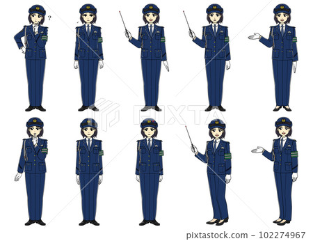 Uniform (slacks) female police whole body set 2 Uniform (slacks) female police whole body set 2 102274967