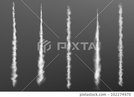 Plain smoke trail, jet vector contrail line cloud Plain smoke trail, jet vector contrail line cloud 102274970