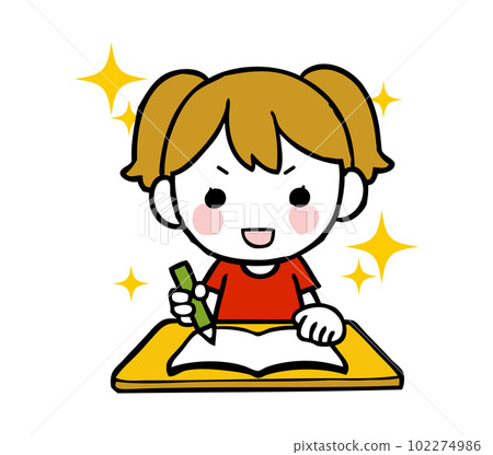 girl eager to study 102274986