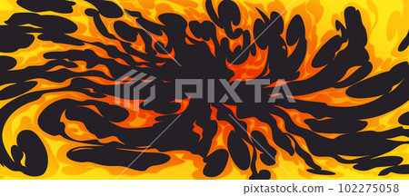 Comic fire on black background 102275058