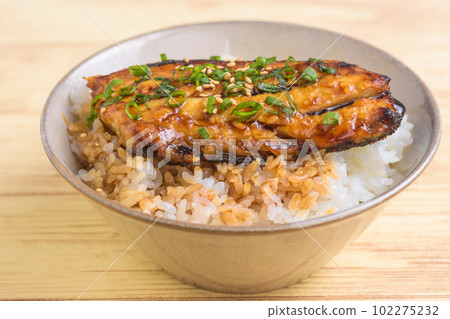 Atka mackerel kabayaki bowl Atka mackerel kabayaki bowl 102275232